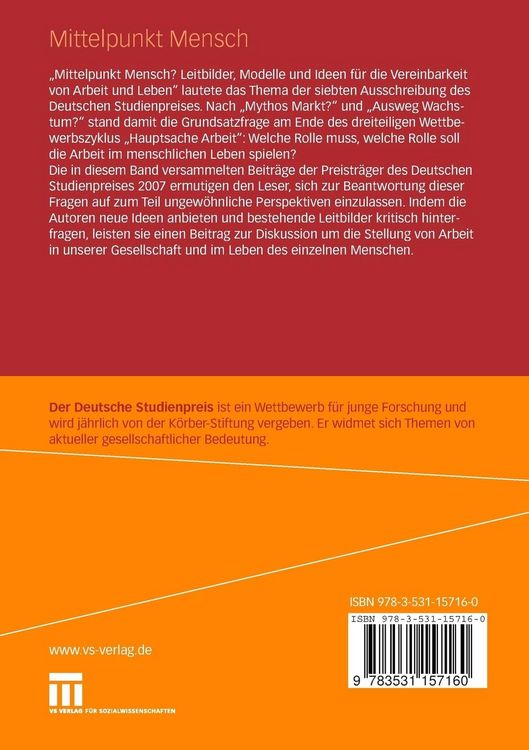Produktbild: Mittelpunkt Mensch