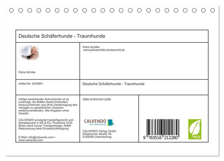 Produktbild: Deutsche Sch&auml;ferhunde - Traumhunde (Tischkalender 2026 DIN A5 quer), CALVENDO Monatskalender