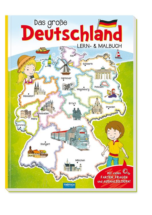 Produktbild: Tr&ouml;tsch Malbuch Mein gro&szlig;es Deutschland Lern und Malbuch