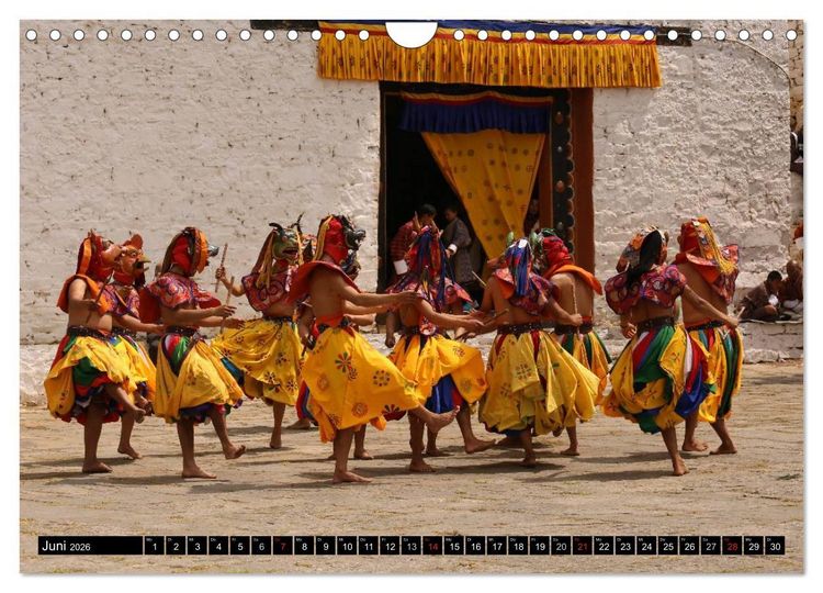 Produktbild: Druk Yul - Szenen aus Bhutan (Wandkalender 2026 DIN A4 quer), CALVENDO Monatskalender
