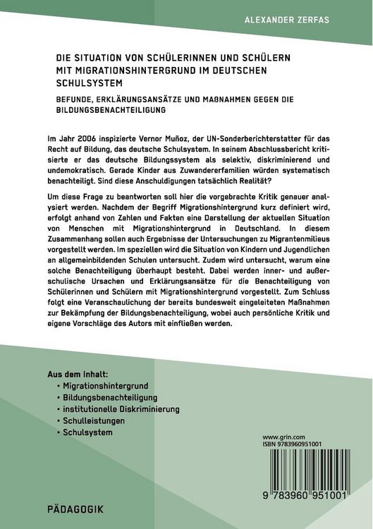 Produktbild: Sch&uuml;lerinnen und Sch&uuml;ler mit Migrationshintergrund im deutschen Schulsystem