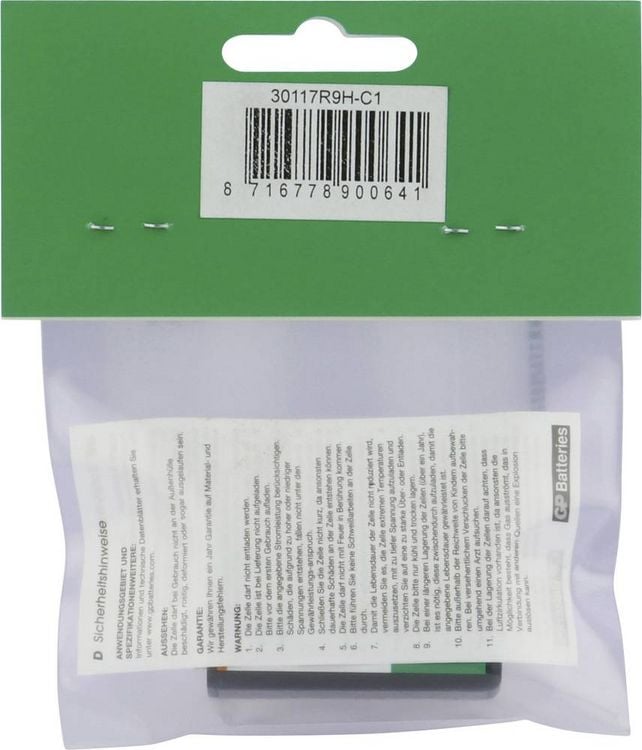 Produktbild: GP GPIND17R9HC1 9V Block-Akku NiMH 170 mAh 9.6V 1St.