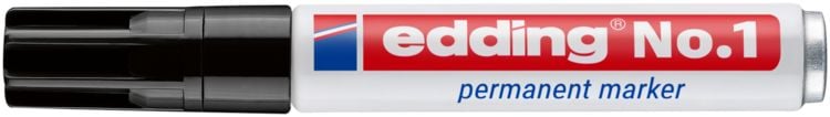 Produktbild: Edding No.1 4-1001 Permanentmarker Schwarz wasserfest: Ja