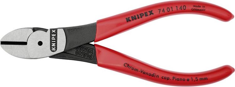 Produktbild: Knipex 74 01 140 Werkstatt Kraft-Seitenschneider mit Facette 140mm