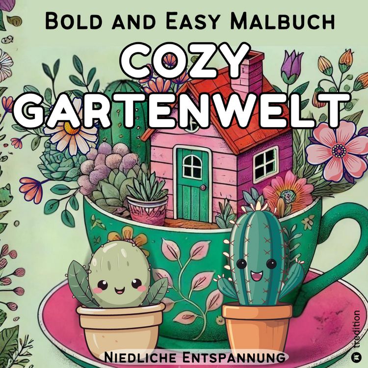 Produktbild: Cozy Malbuch f&uuml;r Erwachsene - Garten Malbuch mit Motiven aus dem Garten - Bold and Easy Cute and Comfy