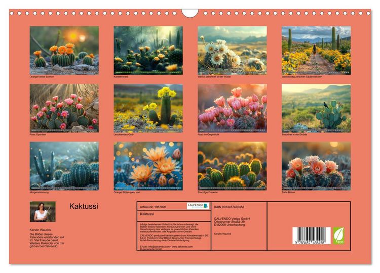 Produktbild: Kaktussi (Wandkalender 2026 DIN A3 quer), CALVENDO Monatskalender