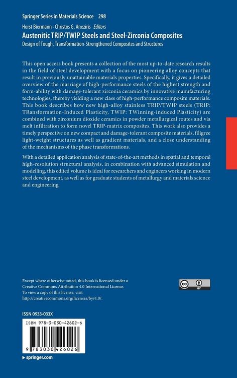 Produktbild: Austenitic TRIP/TWIP Steels and Steel-Zirconia Composites