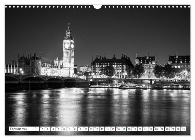 Produktbild: London Stadt an der Themse (Wandkalender 2026 DIN A3 quer), CALVENDO Monatskalender