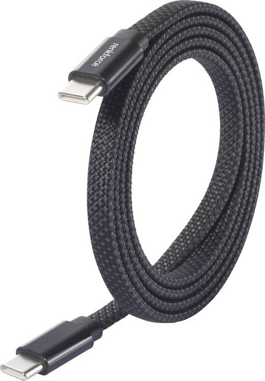 Produktbild: Renkforce USB-Kabel USB 2.0 USB-C&reg; Stecker, USB-C&reg; Stecker 1.50 m Schwarz mit magnetischer Aufwicklung RF-6871990