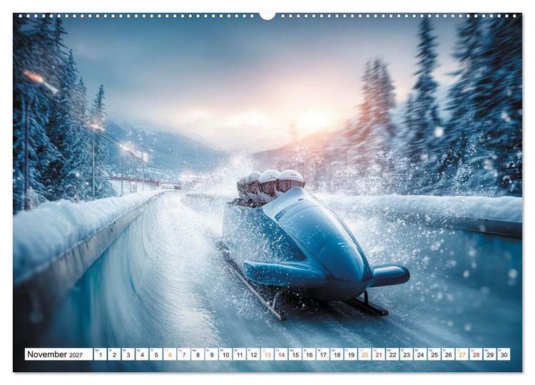 Produktbild: Winterwelten (Wandkalender 2027 DIN A2 quer), CALVENDO Monatskalender
