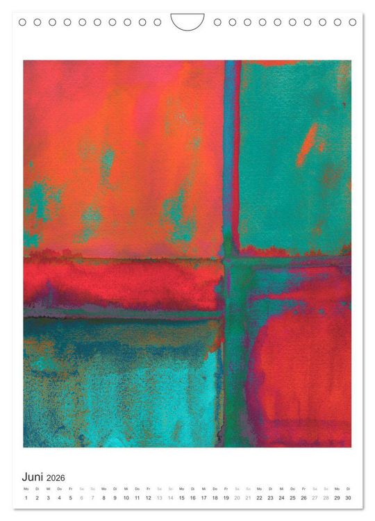 Produktbild: Ein leuchtendes Jahr: Abstrakte Kunst von Inga Pint (Wandkalender 2026 DIN A4 hoch), CALVENDO Monatskalender