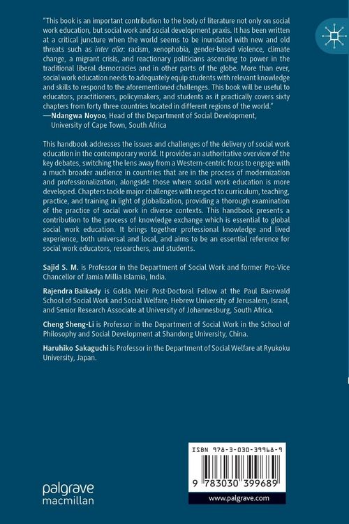Produktbild: The Palgrave Handbook of Global Social Work Education