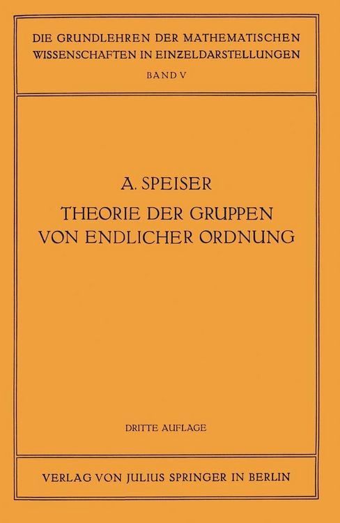 Produktbild: Die Theorie der Gruppen von Endlicher Ordnung