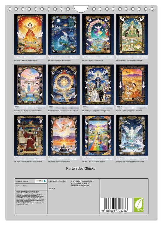 Produktbild: Karten des Gl&uuml;cks (Wandkalender 2027 DIN A4 hoch), CALVENDO Monatskalender