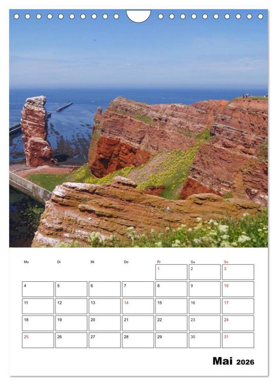 Produktbild: Einzigartige Insel Helgoland (Wandkalender 2026 DIN A4 hoch), CALVENDO Monatskalender