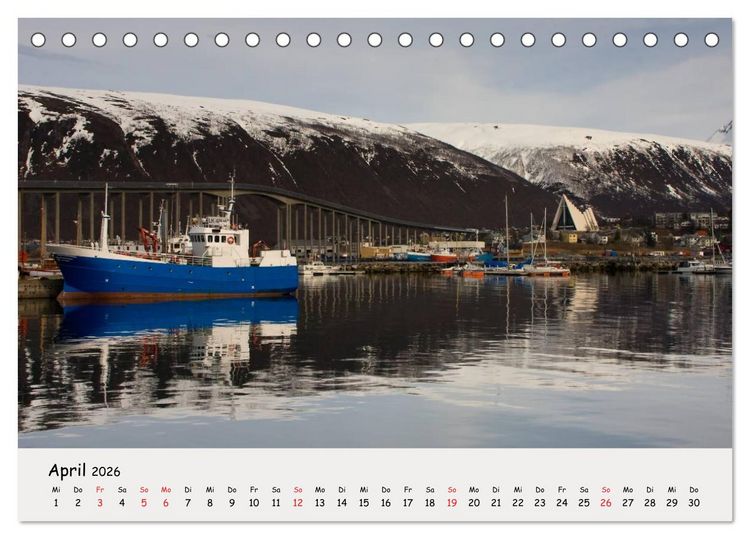 Produktbild: Auf dem Weg zum Nordkap (Tischkalender 2026 DIN A5 quer), CALVENDO Monatskalender