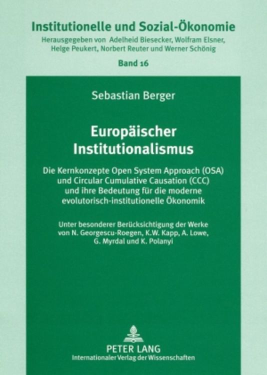 Produktbild: Europ&auml;ischer Institutionalismus