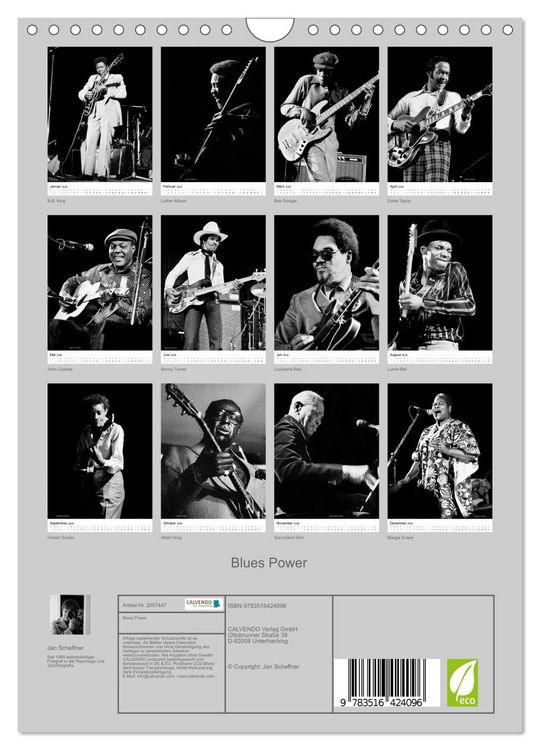 Produktbild: Blues Power (Wandkalender 2026 DIN A4 hoch), CALVENDO Monatskalender
