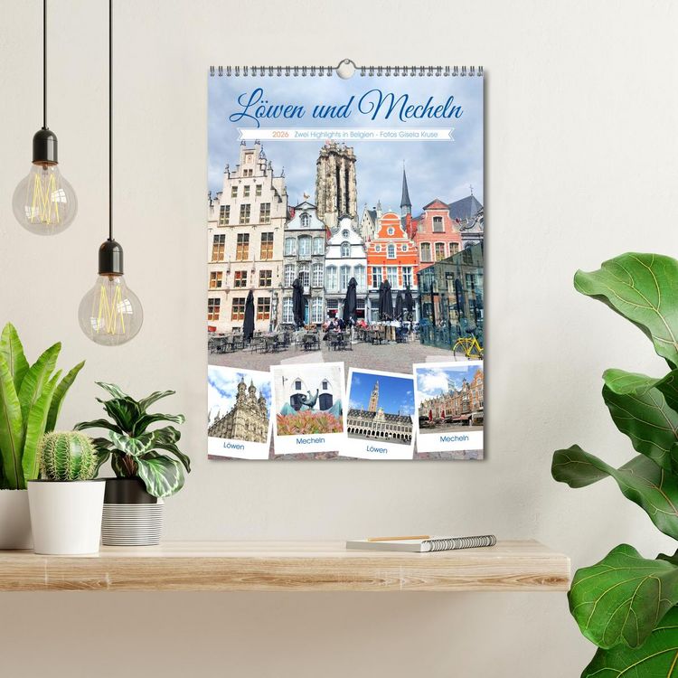 Produktbild: L&ouml;wen und Mecheln - Zwei Highlights in Belgien (Wandkalender 2026 DIN A3 hoch), CALVENDO Monatskalender