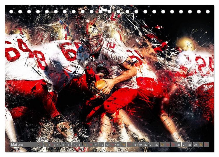 Produktbild: American Football - so cool (Tischkalender 2026 DIN A5 quer), CALVENDO Monatskalender