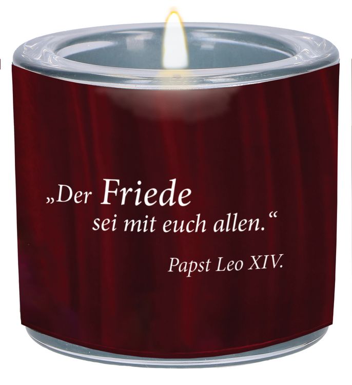 Produktbild: Windlicht aus Glas - Papst Leo XIV