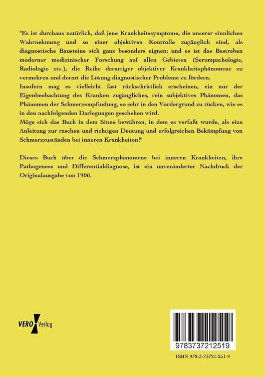 Produktbild: Die Schmerzph&auml;nomene bei inneren Krankheiten