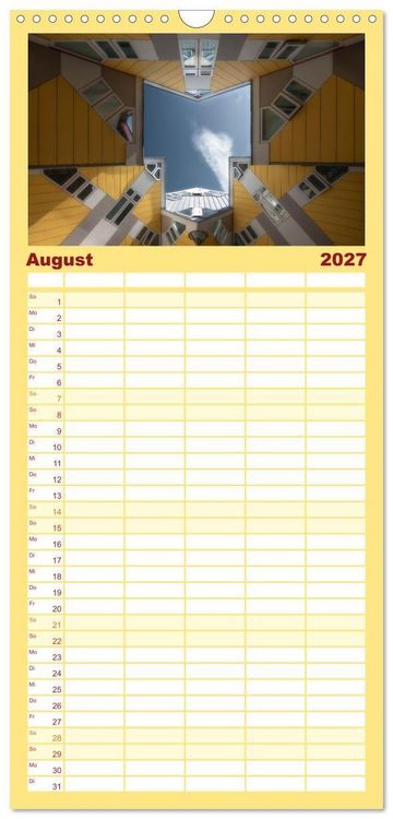 Produktbild: Familienplaner 2027 - Rotterdam - Die heimliche Hauptstadt der Niederlande mit 5 Spalten (Wandkalender, 21 x 45 cm) CALVENDO