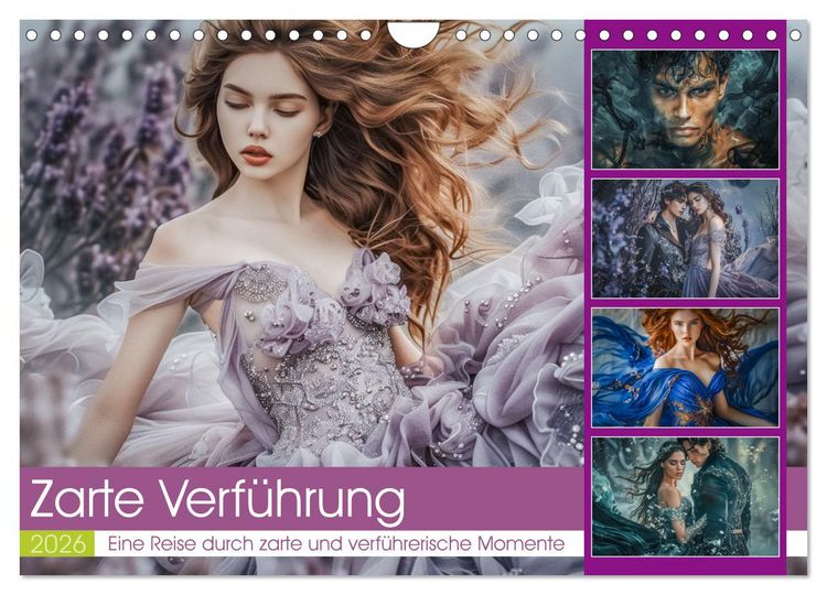 Produktbild: Zarte Verf&uuml;hrung (Wandkalender 2026 DIN A4 quer), CALVENDO Monatskalender