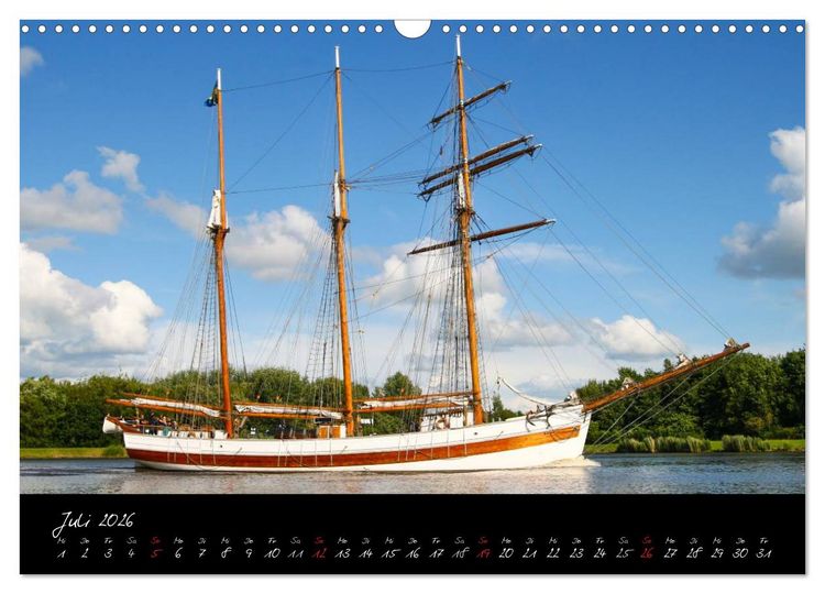 Produktbild: Schiffe - Unterwegs in Norddeutschland (Wandkalender 2026 DIN A3 quer), CALVENDO Monatskalender