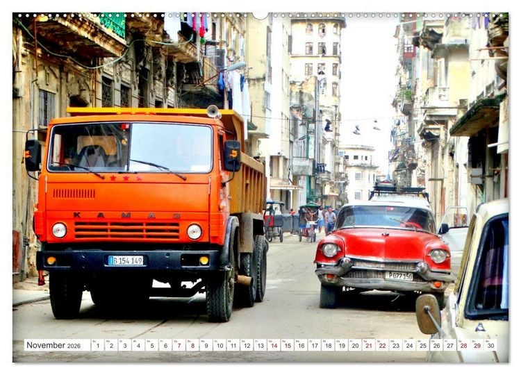 Produktbild: LKW Oldtimer der UdSSR - Sowjetische Lastkraftwagen in Kuba (hochwertiger Premium Wandkalender 2026 DIN A2 quer), Kunstdruck in Hochglanz