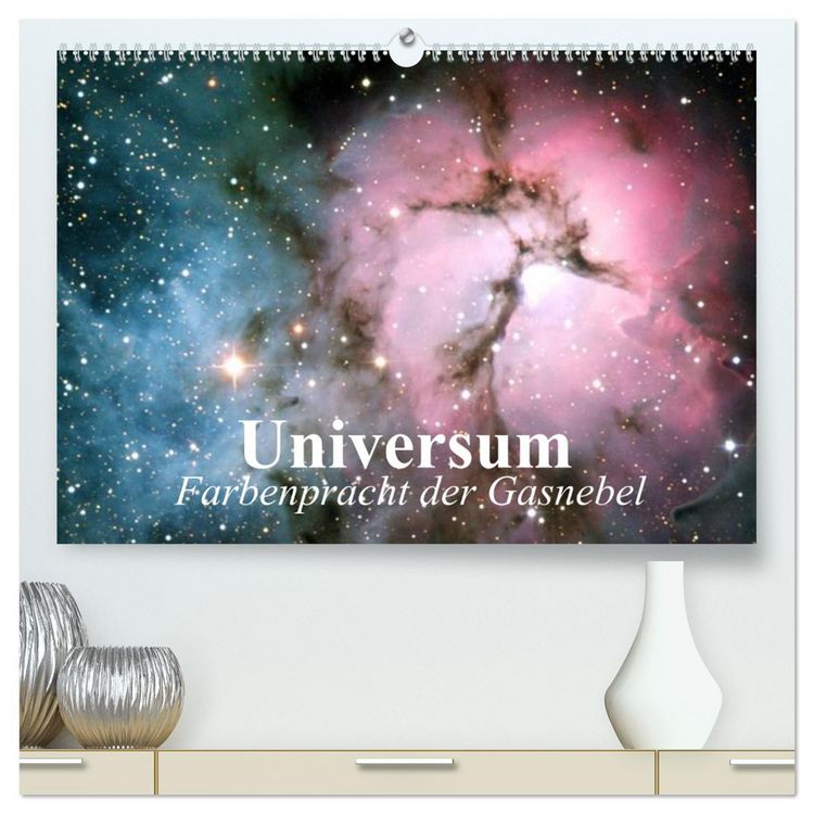 Produktbild: Universum. Farbenpracht der Gasnebel (hochwertiger Premium Wandkalender 2026 DIN A2 quer), Kunstdruck in Hochglanz
