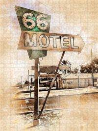 Produktbild: CALVENDO Puzzle Route 66 1000 Teile Lege-Gr&ouml;&szlig;e 480 x 640 cm Foto-Puzzle Bild von Peter Roder