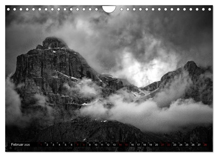 Produktbild: Dramatik in SW (Wandkalender 2026 DIN A4 quer), CALVENDO Monatskalender