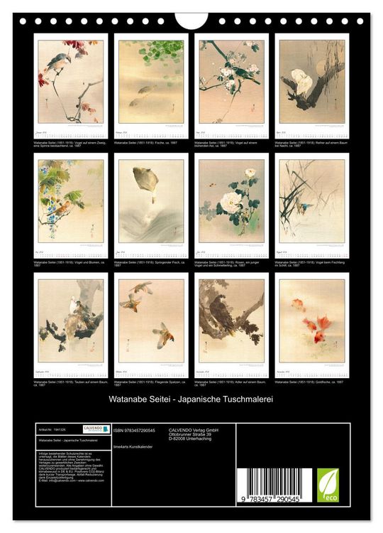 Produktbild: Watanabe Seitei - Japanische Tuschmalerei (Wandkalender 2026 DIN A4 hoch), CALVENDO Monatskalender