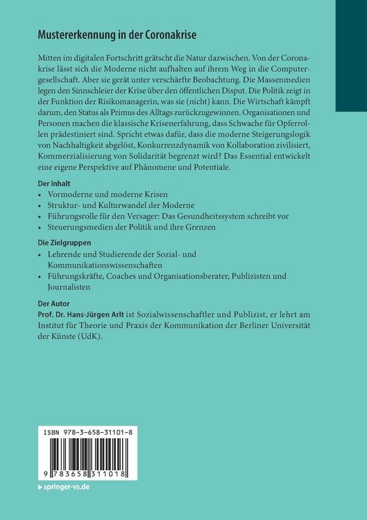 Produktbild: Mustererkennung in der Coronakrise