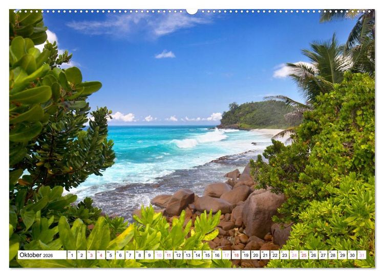Produktbild: Seychellen Strandfeeling (Wandkalender 2026 DIN A2 quer), CALVENDO Monatskalender