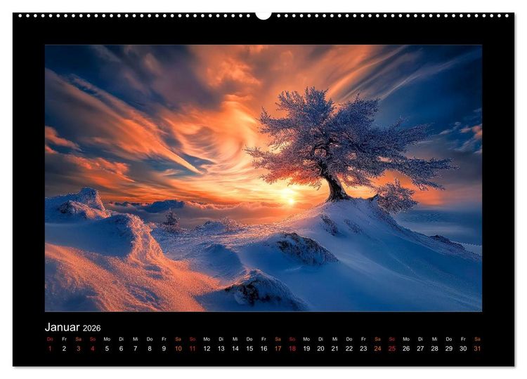 Produktbild: Im Wechselspiel der Jahreszeiten (hochwertiger Premium Wandkalender 2026 DIN A2 quer), Kunstdruck in Hochglanz