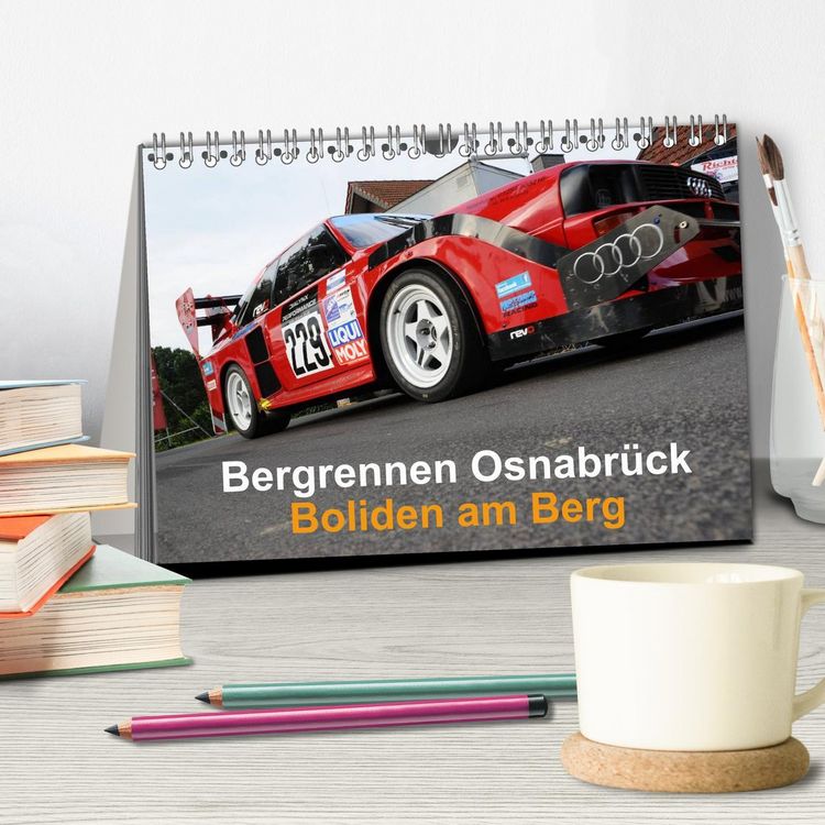 Produktbild: Bergrennen Osnabr&uuml;ck &ndash; Boliden am Berg (Tischkalender 2026 DIN A5 quer), CALVENDO Monatskalender