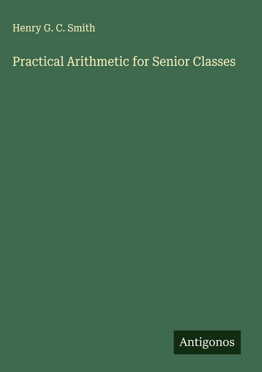 Produktbild: Practical Arithmetic for Senior Classes
