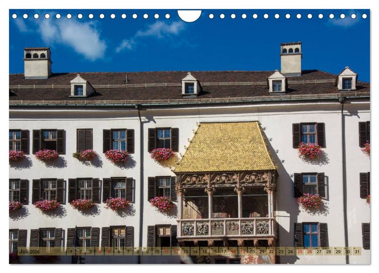 Produktbild: Innsbruck - Die Stadt im Herzen der Alpen (Wandkalender 2026 DIN A4 quer), CALVENDO Monatskalender