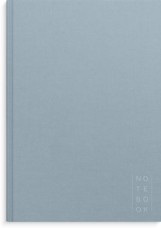 Produktbild: Burde Notizbuch Textil hellblau liniert A4