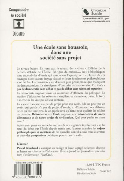 Produktbild: Une &eacute;cole sans boussole, dans une soci&eacute;t&eacute; sans projet