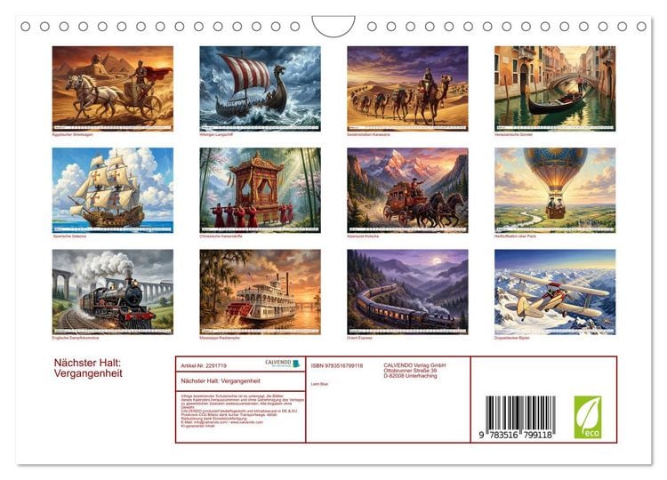 Produktbild: N&auml;chster Halt: Vergangenheit (Wandkalender 2027 DIN A4 quer), CALVENDO Monatskalender