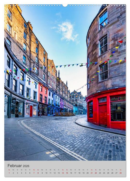Produktbild: EDINBURGH Historisches Stadtherz (hochwertiger Premium Wandkalender 2026 DIN A2 hoch), Kunstdruck in Hochglanz