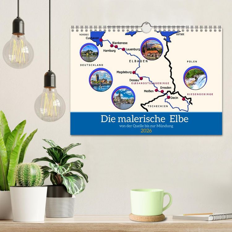 Produktbild: Die malerische Elbe (Wandkalender 2026 DIN A4 quer), CALVENDO Monatskalender