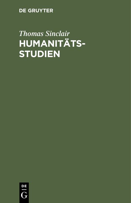 Produktbild: Humanit&auml;tsstudien