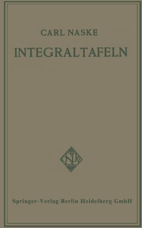 Produktbild: Integraltafeln