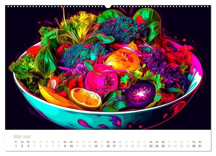 Produktbild: FAST FOOD KUNST (Wandkalender 2026 DIN A2 quer), CALVENDO Monatskalender