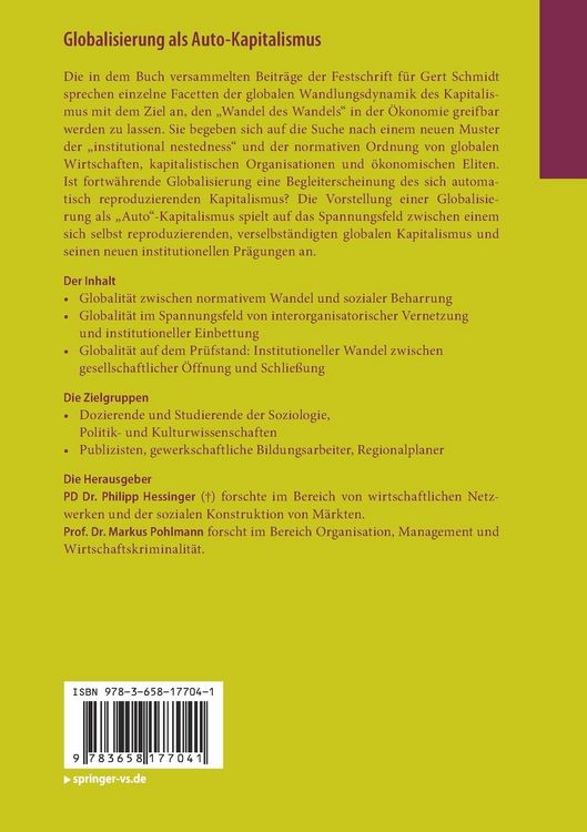 Produktbild: Globalisierung als Auto-Kapitalismus