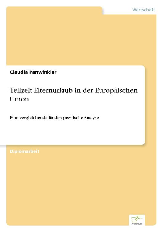 Produktbild: Teilzeit-Elternurlaub in der Europ&auml;ischen Union